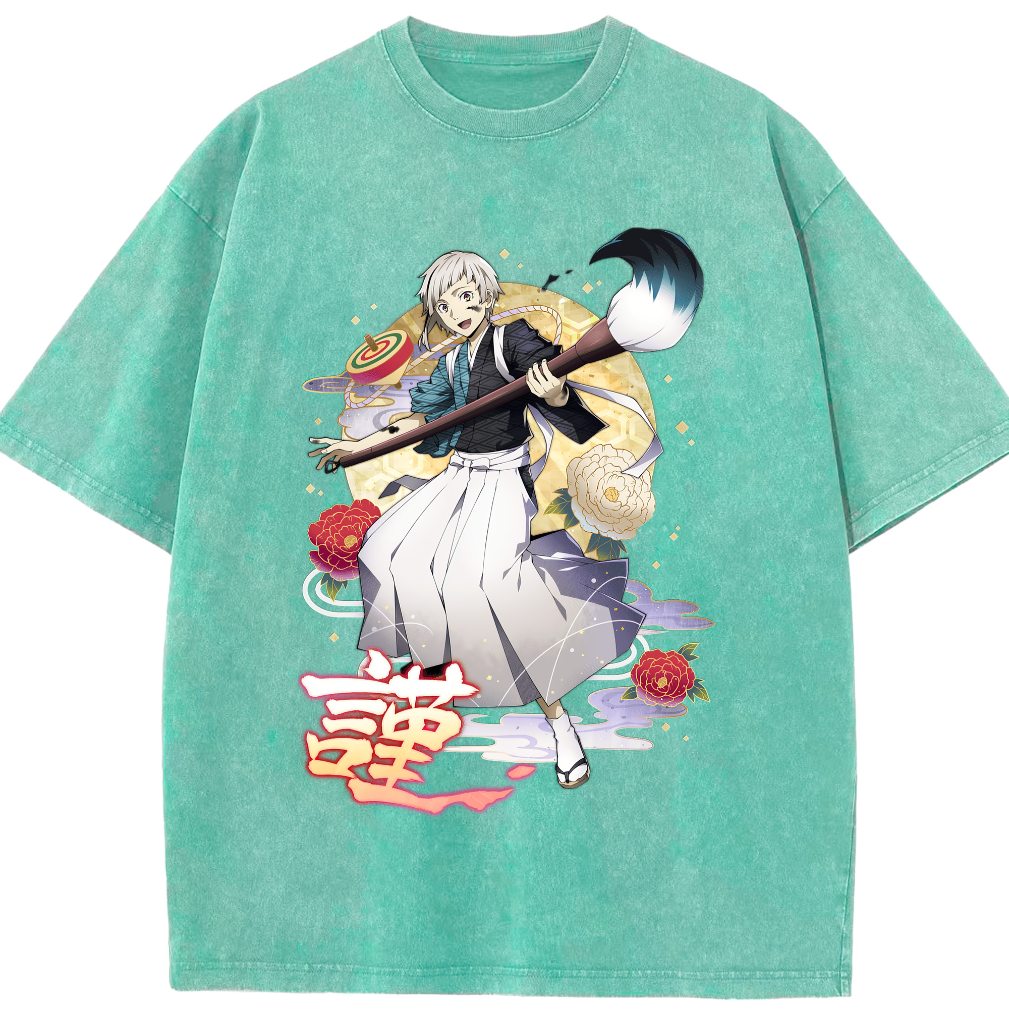 （画像用） 文豪ストレイドッグス Bungo Stray Dogs 綿100% ヴィンテージ風 半袖Tシャツ（フロントプリント）